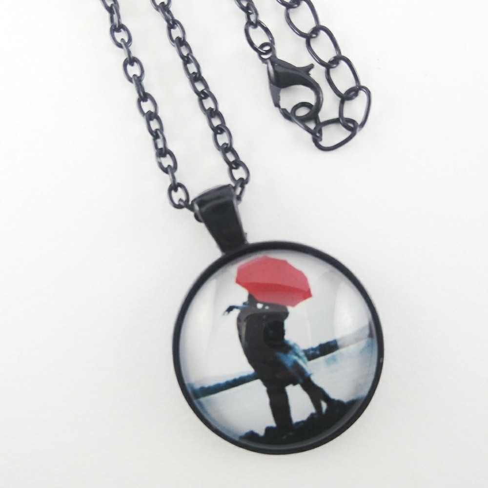 Couple Kiss Love Photo Image Necklace